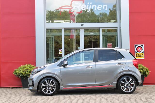 KIA PICANTO 1.0 T-GDi 100PK GT-LINE | PANORAMISCH SCHUIF/KANTEL DAK | STOEL/STUUR VERWARMING | CLIMATE CONTROL | ADAPTIVE CRUISE CONTROL | ACHTERUITRIJ CAMERA | LICHTMETALEN VELGEN 16" | LANE ASSIST | APPLE CARPLAY/ANDROID AUTO | NAVIGATIE | DRAADLOZE TELEFOONLADER |