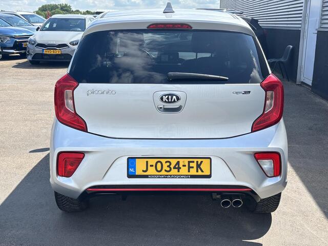 KIA PICANTO 1.0 MPi GT-Line Edition Nieuw geleverd en dealeronderhouden, 1e eign. Lederen bekleding, Smart Key, Achteruitrijcamera, Airco, Cruise control, LMV, Privacy glass, BTW-auto