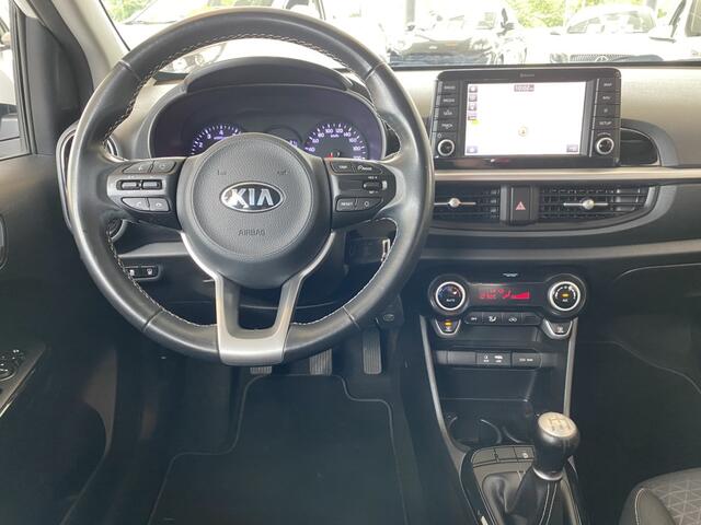 KIA PICANTO 1.0 CVVT First Edition, NL Auto, Navigatie + Achteruitrijcamera, Climate & Cruise Control, 15" LM Velgen, Bluetooth met Spraakbediening, Lederen Stuur en Versnellingspook, Enz..