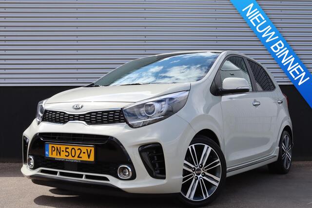 KIA PICANTO 1.2 CVVT 84pk 5-zits GT-Line Stoel- & stuurverwarming, 4-Cilinder, Lederen bekleding, Dealeronderhouden, keyless, achteruitrij camera, parkeersensoren Achter, Navi