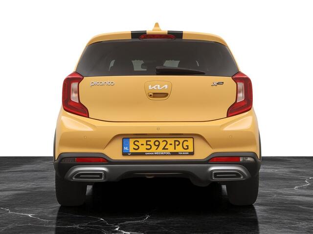 KIA PICANTO 1.0 T-GDi 100PK X-Line - Striping - Navigatie - Camera - Lederen bekleding - 16 inch LM velgen - LED koplampen - Fabrieksgarantie tot 04-2030