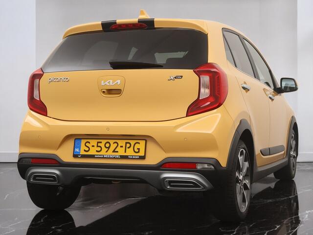 KIA PICANTO 1.0 T-GDi 100PK X-Line - Striping - Navigatie - Camera - Lederen bekleding - 16 inch LM velgen - LED koplampen - Fabrieksgarantie tot 04-2030