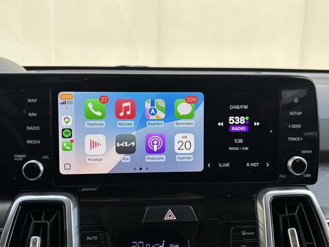 KIA SORENTO 1.6 T-GDI Plug-in Hybrid 4WD DynamicPlusLine 5p. / Automaat / Fabrieksgarantie tot 12-2029 / Dealer onderhouden / 1.500 kg Afneembare trekhaak / EAER 61 km stad 69km / Leder / Navigatie / Adapt. CC / BOSE / Rondom Zicht Camera / Apple Carplay/Android / el