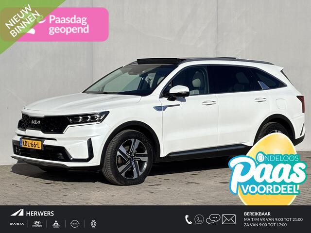 KIA SORENTO 1.6 T-GDI Plug-in Hybrid 4WD ExecutiveLine 5p. Aut / Fabrieksgarantie tot 12-2029 / Dealer onderhouden / EAER 61 km stad 69km / 1.500 kg trekgewicht / Leder / Navigatie / Adapt. CC / BOSE / Rondom Zicht Camera / Apple Carplay/Android / elektr. Achterklep 