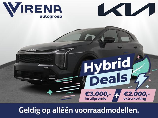 KIA SPORTAGE 1.6 T-GDi Hybrid GT-Line ¤5.000,- voordeel - Stoel/stuur verwarming - Schuif/kanteldak - LED verlichting - Head up Display - Keyless entry/start - 18'' lichtmetalen velgen - 7 jaar fabrieksgarantie of 150.000km
