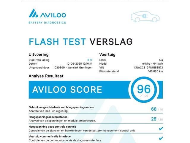 KIA e-Niro DynamicPlusLine 64 kWh | SOH 96% | Panoramadak | Stoel/Stuurwielverwarming | Adaptieve Cruise Control | Keyless Go | LED Koplampen |