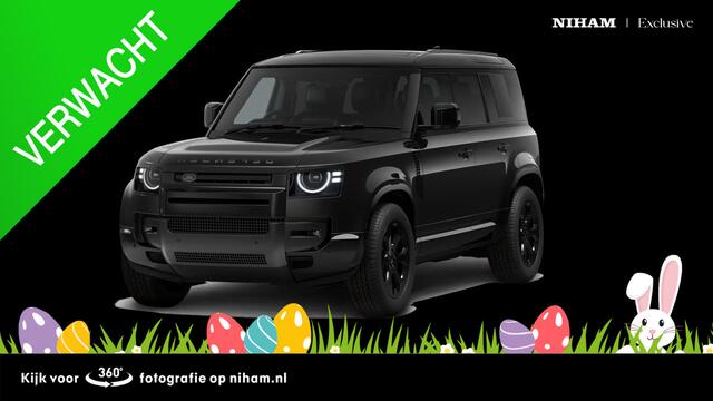 Land Rover DEFENDER 110 2.0 P300e 110 X-Dynamic SE SANTORINI BLACK|PANO DAK|TREKHAAK|20"LM VELGEN|COLD CLIMATE PACK|STOELVERWARMING| VERWACHT 08-2026