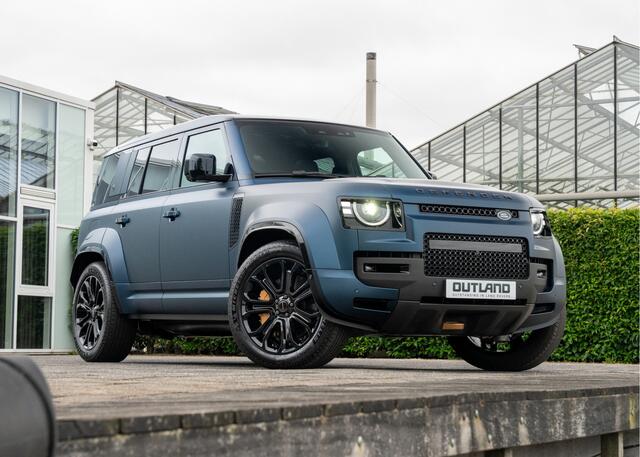Land Rover DEFENDER 110 4.4 P635 110 Octa Sargasso Blue Satin - Carbon Exterior Pack - Trekhaak