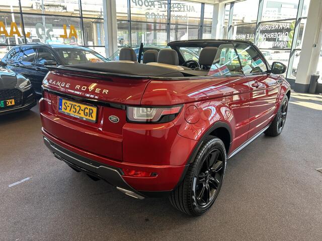 Land Rover RANGE ROVER EVOQUE Convertible 2.0 Si4 HSE Dynamic | Dealer onderhouden | Lederen bekleding+memory | Meridian audio | Dodehoeksdetectie | Achteruitrijcamera | Stoelverwarming | Cruise control | Climate control | 19'' INCH
