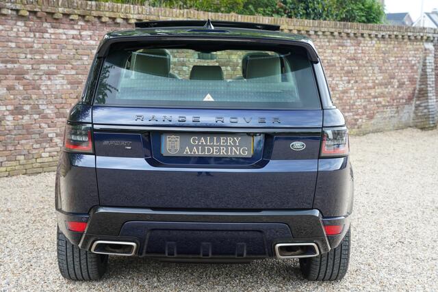 Land Rover RANGE ROVER SPORT HSE 3.0 SDV6 "BTW/VAT" Finished in Portofino Blue with the Black Exterior Pack, Luxury HSE version: including a Sliding Panoramic Roof and piano lacquer black veneer, Distinctive colour scheme with a contrasting Ivory leather interior, Much sought after 