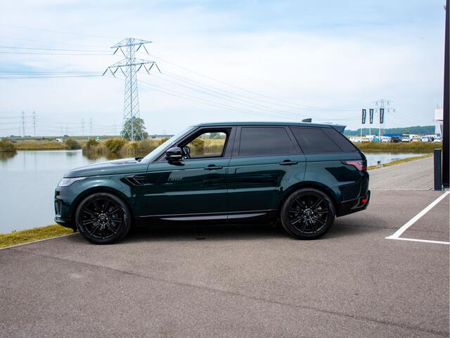 Land Rover RANGE ROVER SPORT P400e HSE Dynamic Black Pack | Meridian | Schuif- /kantel Pano | Head-Up | British Racing Green Metallic | UNIEK!