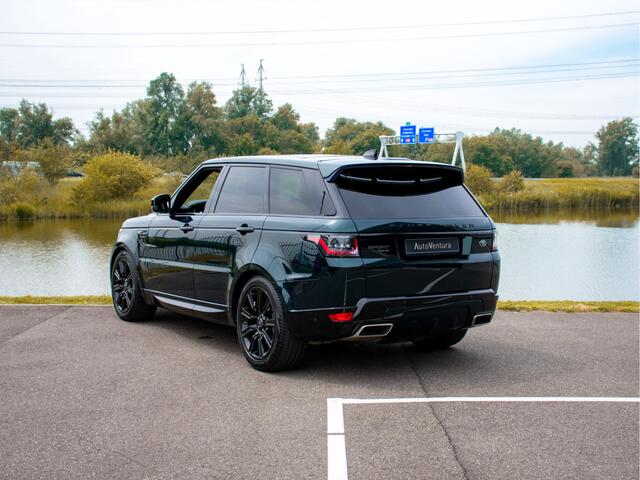 Land Rover RANGE ROVER SPORT P400e HSE Dynamic Black Pack | Meridian | Schuif- /kantel Pano | Head-Up | British Racing Green Metallic | UNIEK!