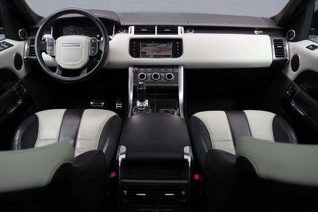 Land Rover RANGE ROVER SPORT 5.0 V8 Supercharged SVR Aut8 | ACC | Panoramadak | Carbon | Memory | HUD | Verwarmd Stuurwiel | Dodehoekassistent | Camera | Soft-Close | Standverwarming | Intelligent Light System |