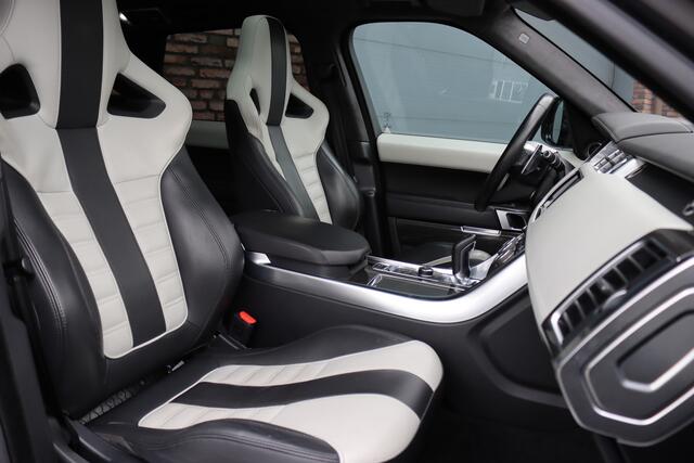 Land Rover RANGE ROVER SPORT 5.0 V8 Supercharged SVR Aut8 | ACC | Panoramadak | Carbon | Memory | HUD | Verwarmd Stuurwiel | Dodehoekassistent | Camera | Soft-Close | Standverwarming | Intelligent Light System |