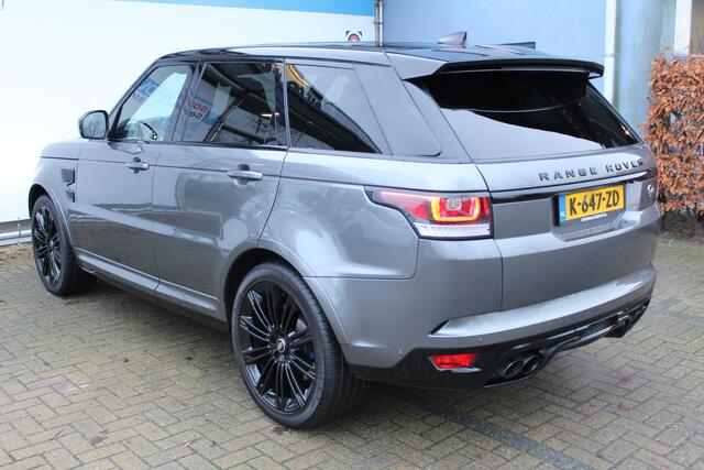 Land Rover RANGE ROVER SPORT 5.0 V8 Supercharged SVR | 551PK | Panorama dak | Carbon interieur | Luchtvering | Meridian Audio| F1 flippers | Elektr. trekhaak | Alcantara hemel zwart | Elektrisch verstelbare stoelen met memory | Schaalstoelen + verwarming en ventilatie | Uitlaat kleps