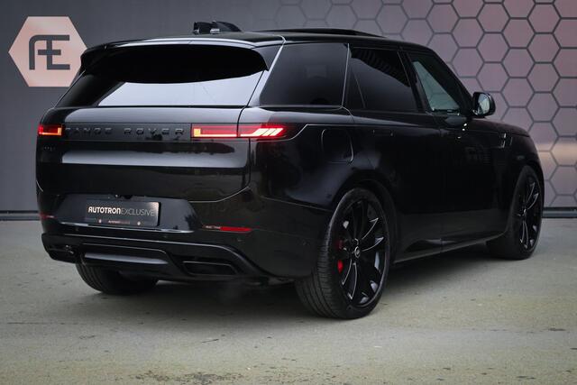 Land Rover RANGE ROVER SPORT P510e First Edition | ADAPTIVE CRUISE | STOELVERWARMING & VERKOELING | MASSAGE | CARBON INTERIEUR | 360 CAMERA | SUEDE HEMEL | TREKHAAK | SCHERMPJES MET NETFLIX | SPIEGELCAMERA |