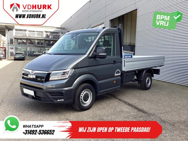 MAN TGE 2.0 DSG Aut. Open Laadbak 340x204x40/ Facelift/ LED/ Virtual Cockpit/ Carplay/ Pick Up/ Camera/ Climate/ PDC/ Cruise