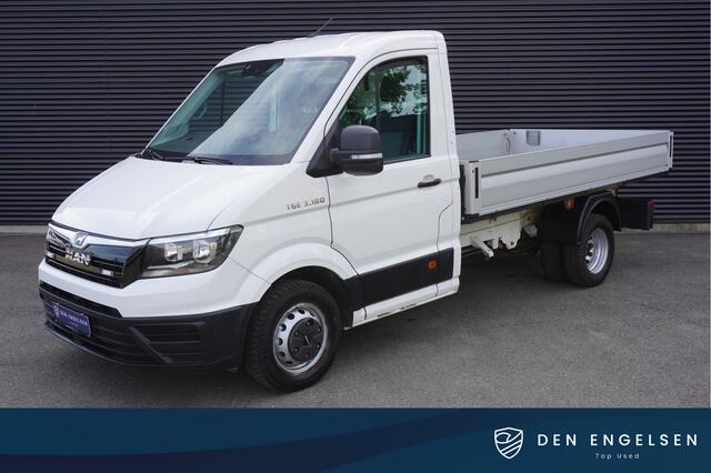 MAN TGE 180pk Automaat Dubbellucht open laadbak Tacho Cruise control Airco 3-Zits Pick-Up