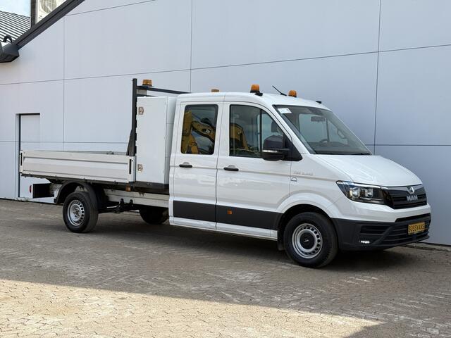 MAN TGE 3.140 2.0 TDI Automaat Open Laadbak Dubbele cabine 6-persoons Airco Trekhaak Navigatie Carplay Pritische Pickup Open Box