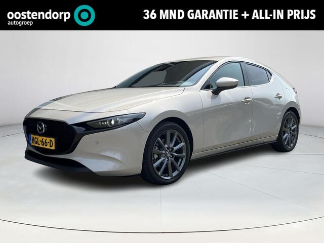 Mazda 3 2.5 e-SkyActiv-G M Hybrid 140 Takumi | Bose | Automaat | Elektrische verstelbare stoelen met stoelgeheugen | Stoel/stuurverwarming | 360 graden camera | Apple Carplay/Android Auto | Privacy glass | Leder |