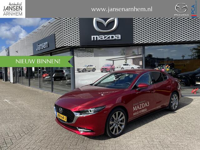 Mazda 3 3 Sedan 2.0 E-SkyActiv-X 186 Takumi Demovoordeel ¤ 5.000,- , Automaat, Leder, Bose, 360 Camera, HUD, LMV 18 Inch, Clima, Stoelverwarming, Stuurverwarming, Navi, Apple Carplay, LKA, Adap. Cruise