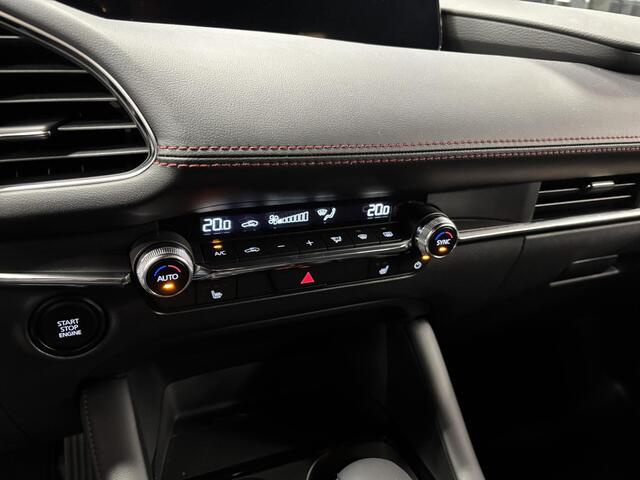 Mazda 3 HB 2.5 e-SkyActiv-G M Hybrid 140 Homura , Demovoordeel ¤ 5.500,-, Automaat, Navi, Adap.Cruise, Clima, Apple Carplay, Camera, PDC, HUD, Stoelverwarming, 18" LMV