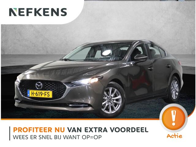 Mazda 3 180PK M Hybrid Comfort | 1ste eigenaar | AppleCarPlay/AndroidAuto | Armsteun | BOSE Sound | Camera | Dodehoekdetectie | StoelStuurVerwarmd | LED lampen | Navigatie | LEER | Cruise Control | Climate Control | Isofix | Parkeersensoren |