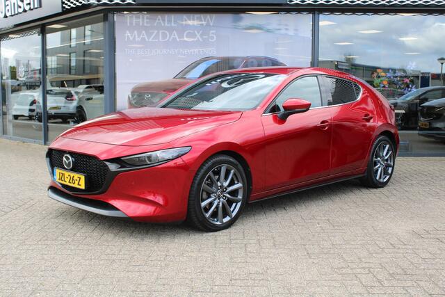 Mazda 3 HB 2.0 e-SkyActiv-G 122 M Hybrid Luxury , Leder, i-Activesense Pack, 360 Camera, Bose, All Season, Apple Carplay, Android Auto, Adap.Cruise, Stoel/Stuurverwarming, LMV 18 Inch, PDC, LkA, BSM, HUD