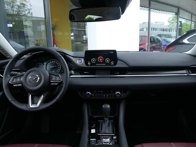 Mazda 6 Sportbreak 2.5 SkyActiv-G 194 Homura | AUTOMAAT | Rood Lederen Bekleding | Sunroof | Afneembare trekhaak| RIJKLAARPRIJS!