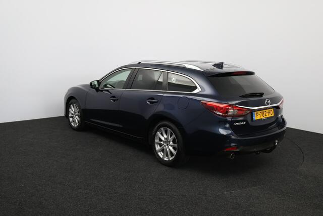 Mazda 6 Sportbreak 2.2D SkyActiv-D 150 Skylease GT /Trekhaak! /LED Koplampen /Keyless Go /Navi /Climat /Cruise /Elek. pakket /Bluetooth /Stoelverw. /17"LMV /Extra getint glas /PDC V+A /Mistlampen /Dakrails.
