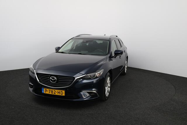 Mazda 6 Sportbreak 2.2D SkyActiv-D 150 Skylease GT /Trekhaak! /LED Koplampen /Keyless Go /Navi /Climat /Cruise /Elek. pakket /Bluetooth /Stoelverw. /17"LMV /Extra getint glas /PDC V+A /Mistlampen /Dakrails.