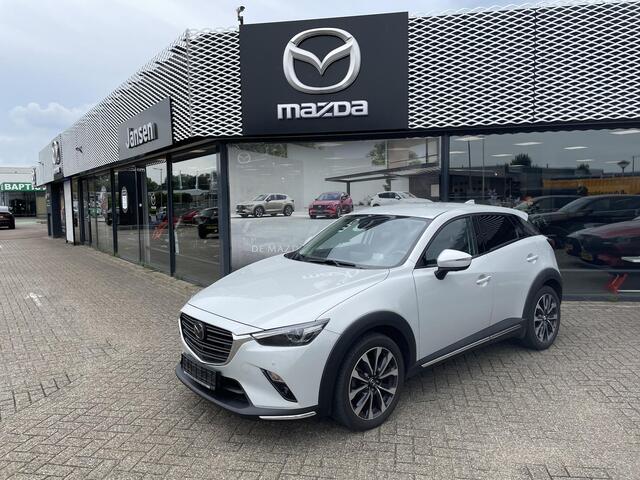 Mazda CX-3 2.0 SkyActiv-G 121 GT-M , Automaat, Trekhaak, Adap. Cruise, HUD, 360 Camera, Bose, Stoelverwarming, Stuurverwarming, LKA, Navi, Apple Carplay, LMV 18 Inch, Half Leder