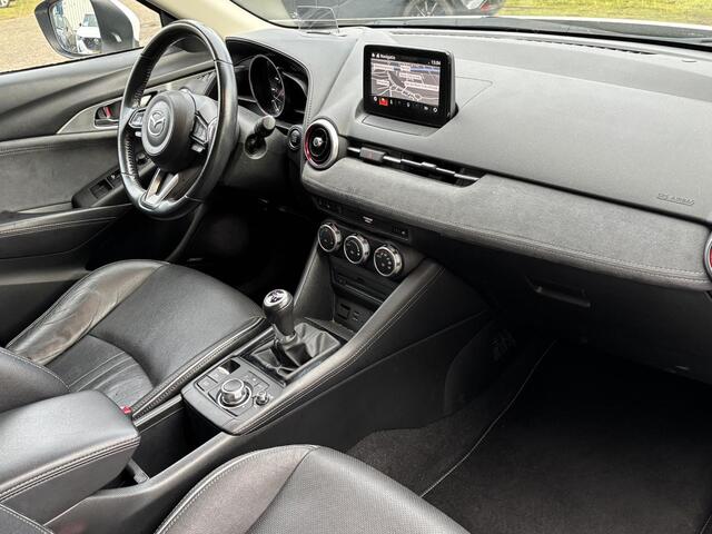 Mazda CX-3 2.0 SkyActiv-G 120 GT-M NL-Auto, Dealer Ondh, Leer, Navigatie, Stuurverw., Stoelverw, Cruise Controle Ad., Elect. bestuurders + geheugen, Head-up, Parkeer hulp, A-Rij-Camera