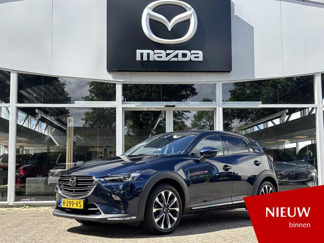 Mazda CX-3 2.0 SkyActiv-G 121 Luxury NL-Auto, 1e Eig. Dealer Onderh., Automaat, Navigatie, Head-up, Apple Carplay /Android Auto, 360 Camera, Cruise Controle Ad., Keyless.