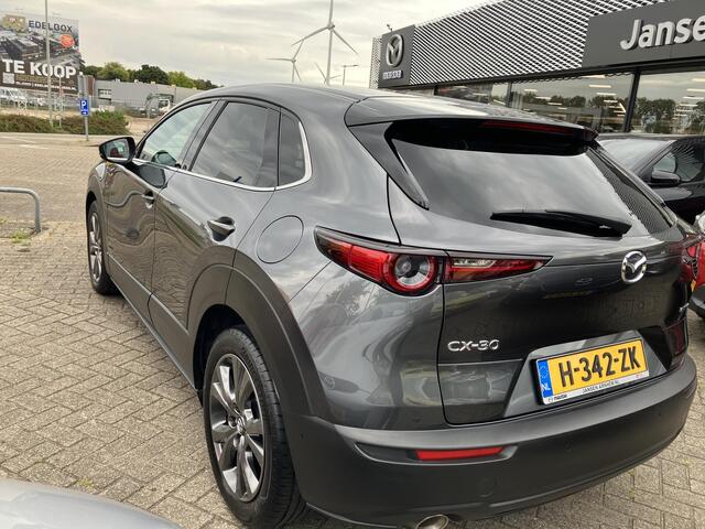 Mazda CX-30 2.0 e-SkyActiv-X M Hybrid Luxury , Automaat, Navi, Adap-Cruise, 360 Camera, HUD, Schuifdak, Leder, Stoel/Stuur Verwarming, Bose, Apple Carplay, Android Auto, LMV PDC, LKA,