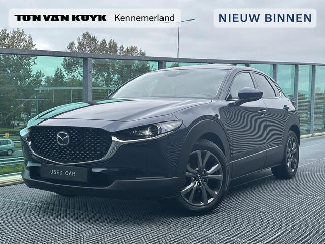 Mazda CX-30 2.0 e-SkyActiv-X M Hybrid Luxury / Afneembare Trekhaak / Open dak / Elek. verstelbare bestuurdersstoel / Stoel + stuurverwarming / Head-up display / Leder / Carplay, Android Auto / Bose audio / Volledig dealer onderhouden /