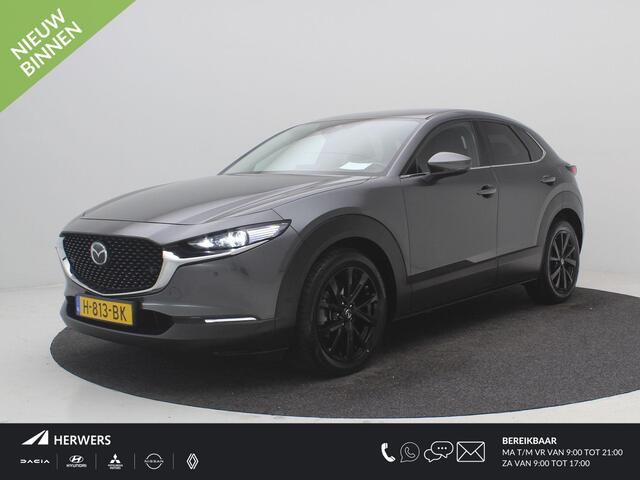 Mazda CX-30 2.0 e-SkyActiv-X M Hybrid Luxury AUTOMAAT / Trekhaak / 1300kg Trekgewicht / Dealeronderhouden / Lederen Bekleding / HUD Display / Adaptieve Cruise Control /