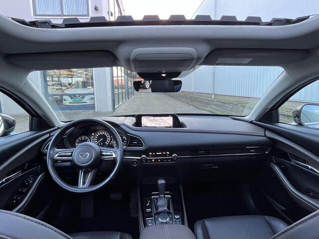 Mazda CX-30 2.0 e-SkyActiv-X M Hybrid Luxury | NL Auto/1e Eig/Voll.Historie/Leder/Navi/Adapt.Cruise/Clima/Elektr.Schuif-Kanteldak/Apple CarPlay-AndroidAuto/Afn.Trekhaak