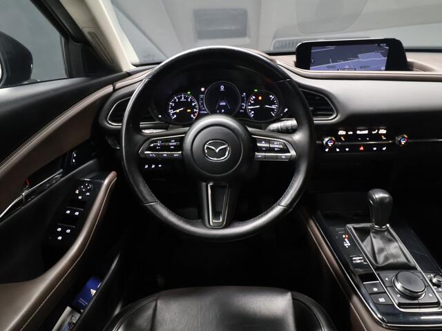 Mazda CX-30 2.0 e-SkyActiv-X M Hybrid Comfort [TREKHAAK AFNEEMBAAR, MEMORY SEATS, BOSE SOUND, HEAD-UP, STUURVERWARMING, CAMERA, ADAPTIVE CRUISE, VOL LEDER, STOELVERWARMING, BLUETOOTH, CLIMATE, NIEUWSTAAT]