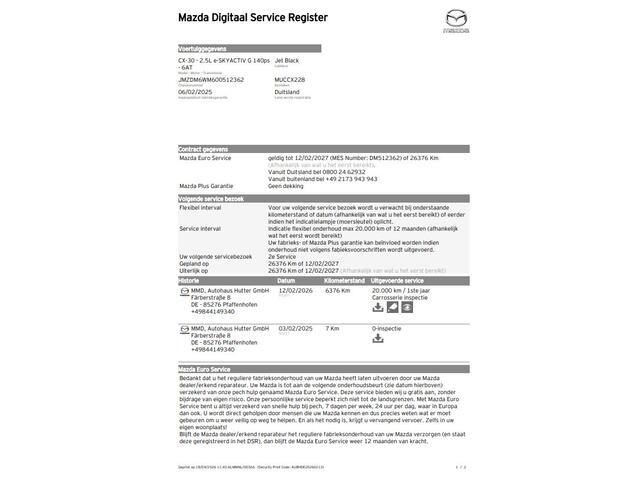 Mazda CX-30 e-SkyActiv-G 140 automaat Centre-line met DASO pack *BTW* *Dealeronderhouden* *All-in prijs*