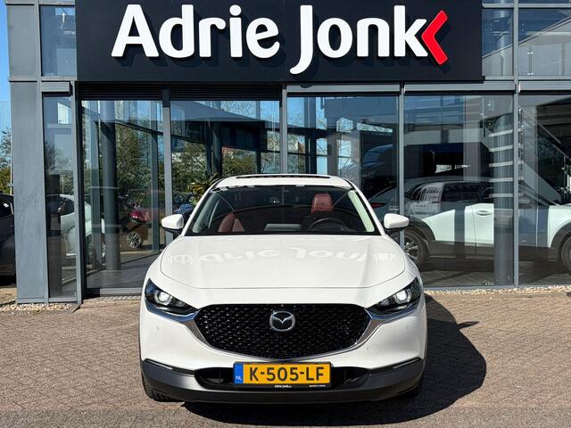 Mazda CX-30 2.0 e-SkyActiv-X M Hybrid100th Anniversary Ed. | TREKHAAK | APPLE-CARPLAY | LEDER | 18 INCH | 360 CAMERA | DODEHOEK DETECTIE | SCHUIF/KANTELDAK | ADAPTIEF CRUISE CONTROL |