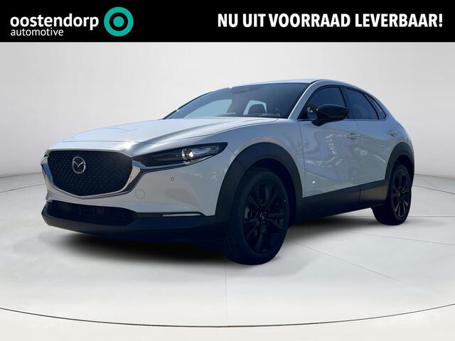 Mazda CX-30 2.5 e-SkyActiv-G M Hybrid Homura | Dodehoeksensoren | Draadloze Applecarplay en Android Auto | Adaptieve Cruise Control | Automaat | 18inch zwarte velgen | Achteruitrijcamera | Elektrische achterklep |
