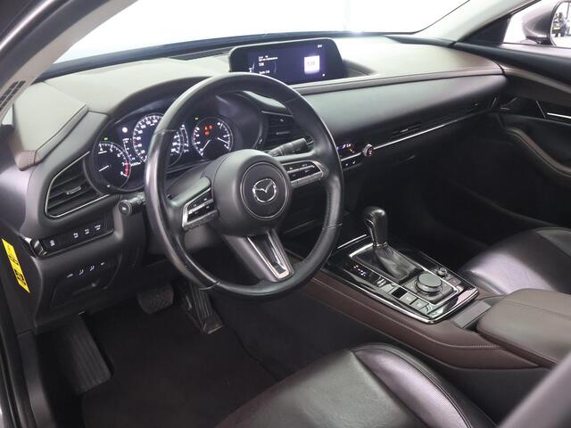 Mazda CX-30 2.0 e-SkyActiv-X M Hybrid Luxury | Panoramadak | LED | Leder | Navigatie | Parkeercamera | DAB | Stoel/Stuurverwarming | Cruise Control Adaptief | Elek. Stoelen met Geheugen | Bose | Elek. Achterklep |