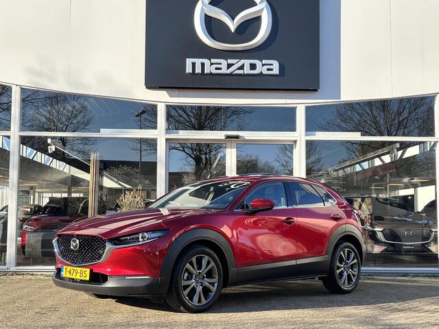 Mazda CX-30 2.0 e-SkyActiv-X M Hybrid Luxury 1e Eig., NL-Auto, Dealer Ondh., Schuifdak, Navigatie, Apple Carplay/ Android Auto, Leer, 360 Camera, Bose, Head-Up, Stoel verw., Stuur verw. Cruise controle ad.