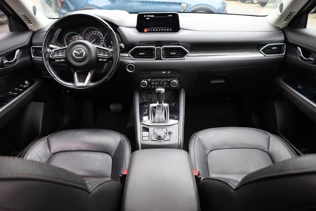 Mazda CX-5 2.5 SkyActiv-G 194 GT-M 4WD TREKHAAK-AFN 360-CAMERA HUD PANO LEER+MEMORY CLIMA CRUISE NAVI STOEL&STUURVERW. BOSE-AUDIO ELEK-ACHTERKLEP DAB 19"LMV 2xKEYLESS