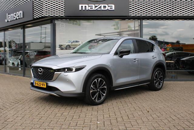 Mazda CX-5 2.0 SkyActiv-G 165 Newground Automaat, Trekhaak, All Season, LMV 19 Inch, Navi, Clima, Stoelverwarming, Stuurverwarming, Half Leder, Apple Carplay, HUD, Cruise, LKA, Elektrische klep