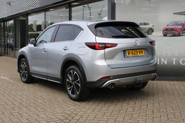 Mazda CX-5 2.0 SkyActiv-G 165 Newground Automaat, Trekhaak, All Season, LMV 19 Inch, Navi, Clima, Stoelverwarming, Stuurverwarming, Half Leder, Apple Carplay, HUD, Cruise, LKA, Elektrische klep