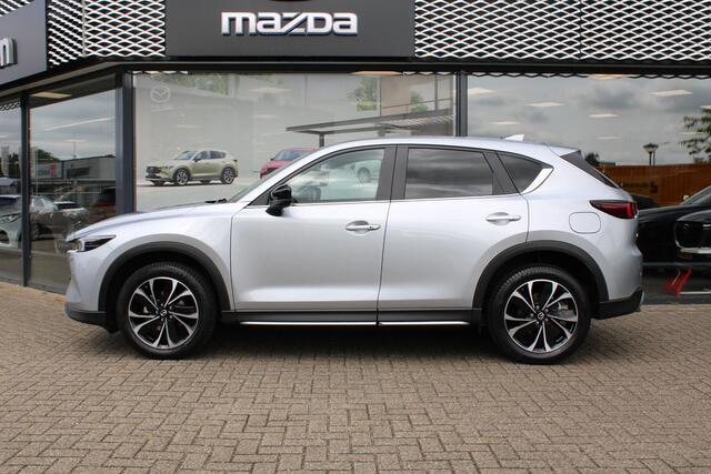 Mazda CX-5 2.0 SkyActiv-G 165 Newground Automaat, Trekhaak, All Season, LMV 19 Inch, Navi, Clima, Stoelverwarming, Stuurverwarming, Half Leder, Apple Carplay, HUD, Cruise, LKA, Elektrische klep