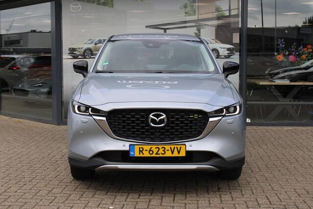 Mazda CX-5 2.0 SkyActiv-G 165 Newground Automaat, Trekhaak, All Season, LMV 19 Inch, Navi, Clima, Stoelverwarming, Stuurverwarming, Half Leder, Apple Carplay, HUD, Cruise, LKA, Elektrische klep