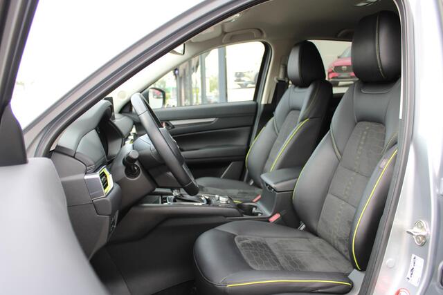 Mazda CX-5 2.0 SkyActiv-G 165 Newground Automaat, Trekhaak, All Season, LMV 19 Inch, Navi, Clima, Stoelverwarming, Stuurverwarming, Half Leder, Apple Carplay, HUD, Cruise, LKA, Elektrische klep
